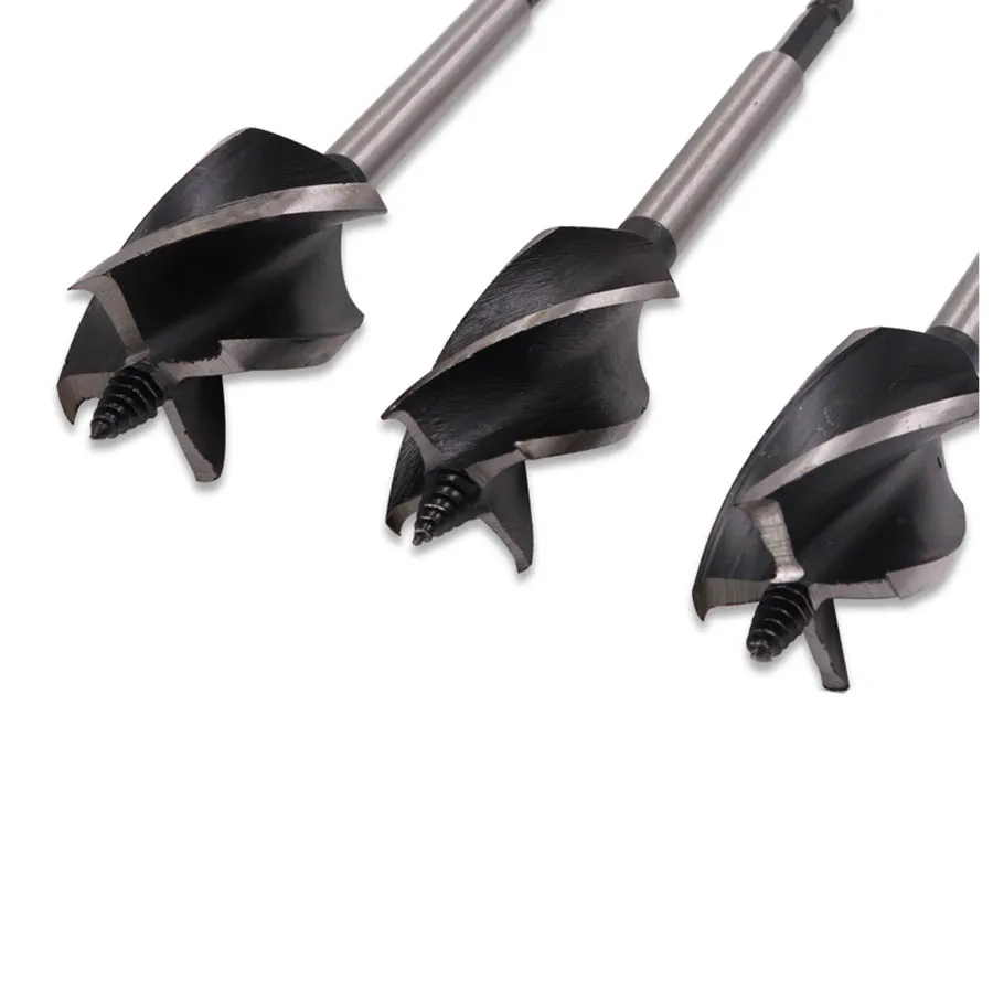 10-35Mm Gỗ Xoắn Bộ Mũi Khoan Dài 4 Khe Cắm 6.35Mm Vít Carbide Mũi Khoan Lỗ thấy Cho Cửa Gỗ Làm Khe Dụng Cụ