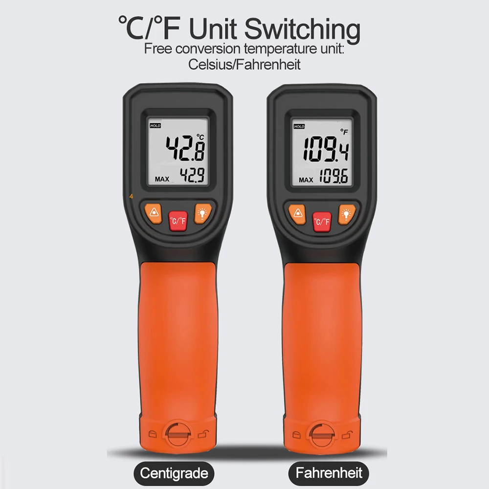 Digital Infrared Thermometer IR Laser Temperature Sensor Gun LCD Screen Humidity Meter Pyrometer Digital Thermometer Hygrometer
