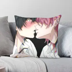 Kissing Yarichin B Club Square Pillowcase Polyester Linen Velvet Creative Decor Throw Pillow Case Sofa Cushion Cover Wholesale