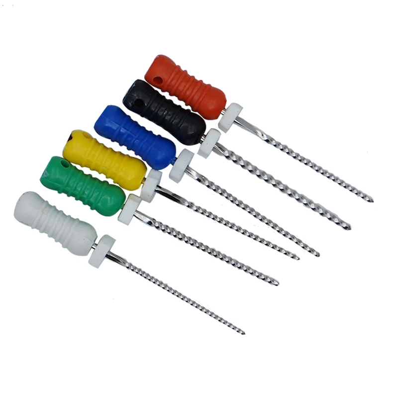 6pcs lime per canali radicolari dentali uso manuale File H File K 21mm / 25mm File per canali radicolari endodontici strumenti per il trattamento del dentista