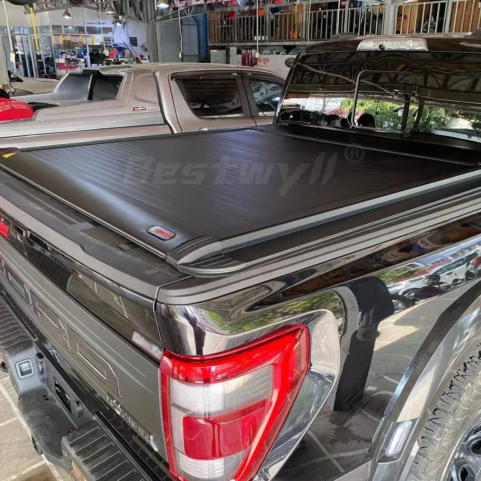 BESTWYLL Retractil Electrico Para Roller Lid Truck Hard Bed Electric Pickup Retractable Tonneau Cover For Ford F150 Raptor E-K22