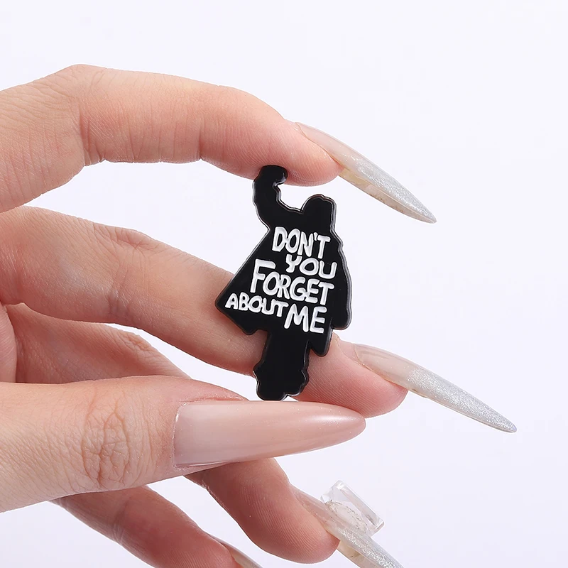 80s Vintage Movie Character Enamel Pin Don't You Forget About Me Brooches Clothes Lapel Badge Fashion Jewelry Gift Accessories