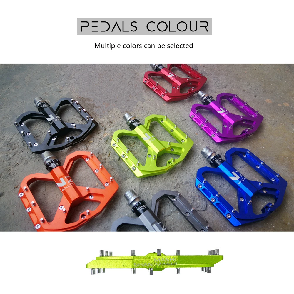 Pedali per bicicletta a 3 cuscinetti pedale per Mountain Bike in lega di alluminio CNC Flat Road Bike comodo pedale antiscivolo ENZO