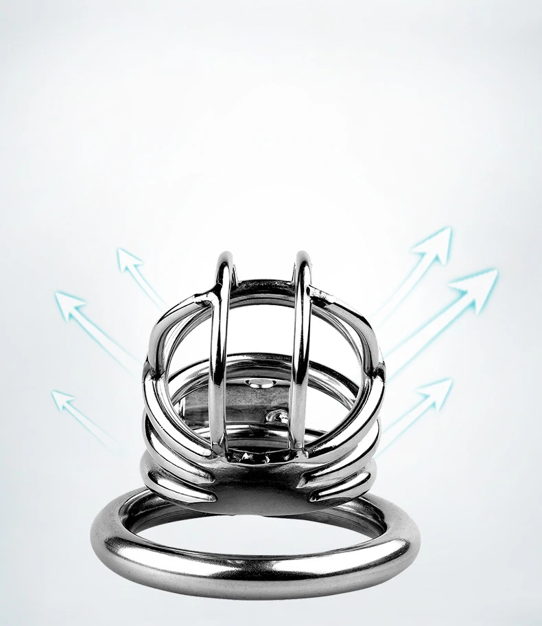 BUYBOOS ذكر العفة قفص معدني BDSM مكافحة الغش العفة جهاز ذكر قفص الديك القضيب مجرى البول قفل BDSM لعبة الجنس الكبار للرجال