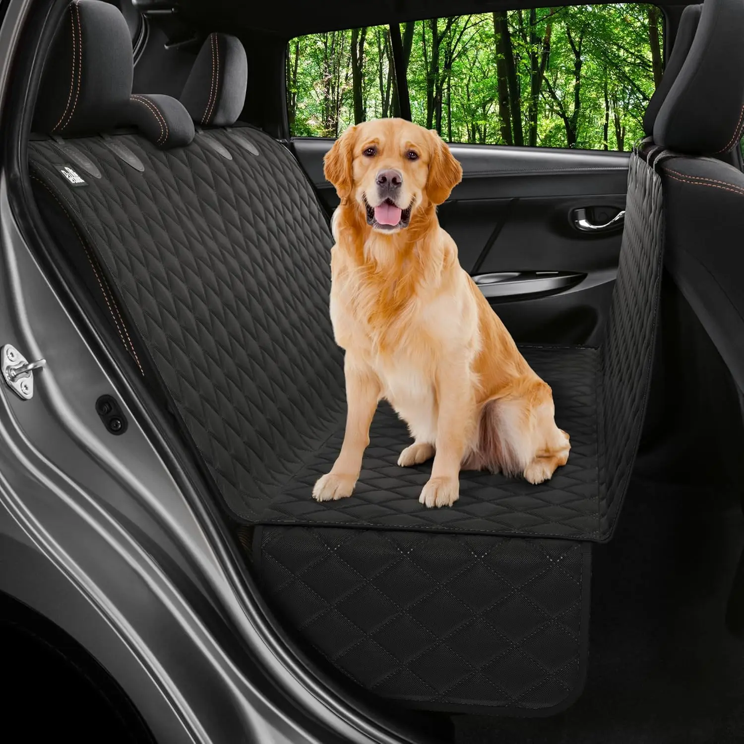 

XL Waterproof Dog Car Seat Cover for Back Seat, Non-Slip Hammock for SUV & Truck, Easy Install & Clean