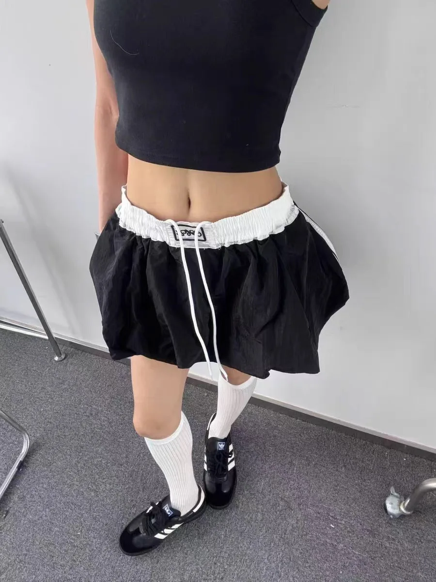 Color Blo Letter Print Suower Falda Sexy ort A-Line Falda Anti-Light Walking Hot Girl Verano Nueva llegada Mujer...