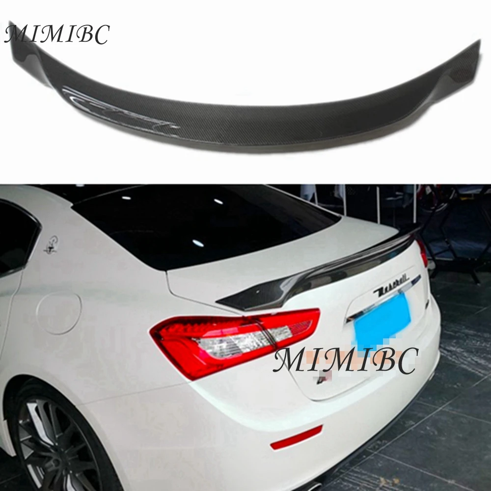 

FOR Maserati Ghibli 3.0T S Q4 2014 2015 2016 Car Styling Carbon Fiber FRP Rear Spoiler Trunk Wing