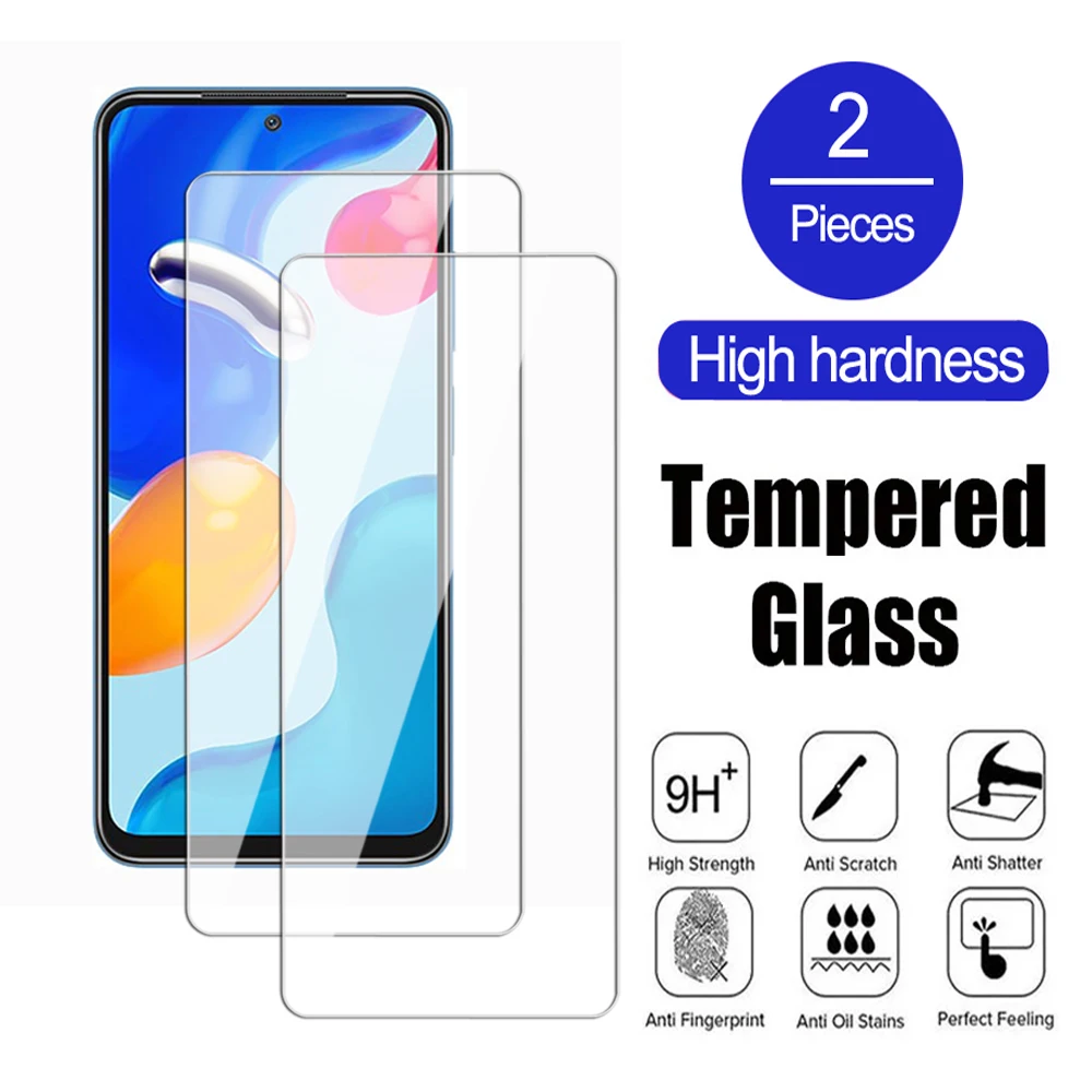 Film de protection d'écran en verre transparent pour Xiaomi, Redmi Note 11 Pro Plus, 11E, 11S, 11SE, 11T PRO, 4G, 5G, 2 pièces