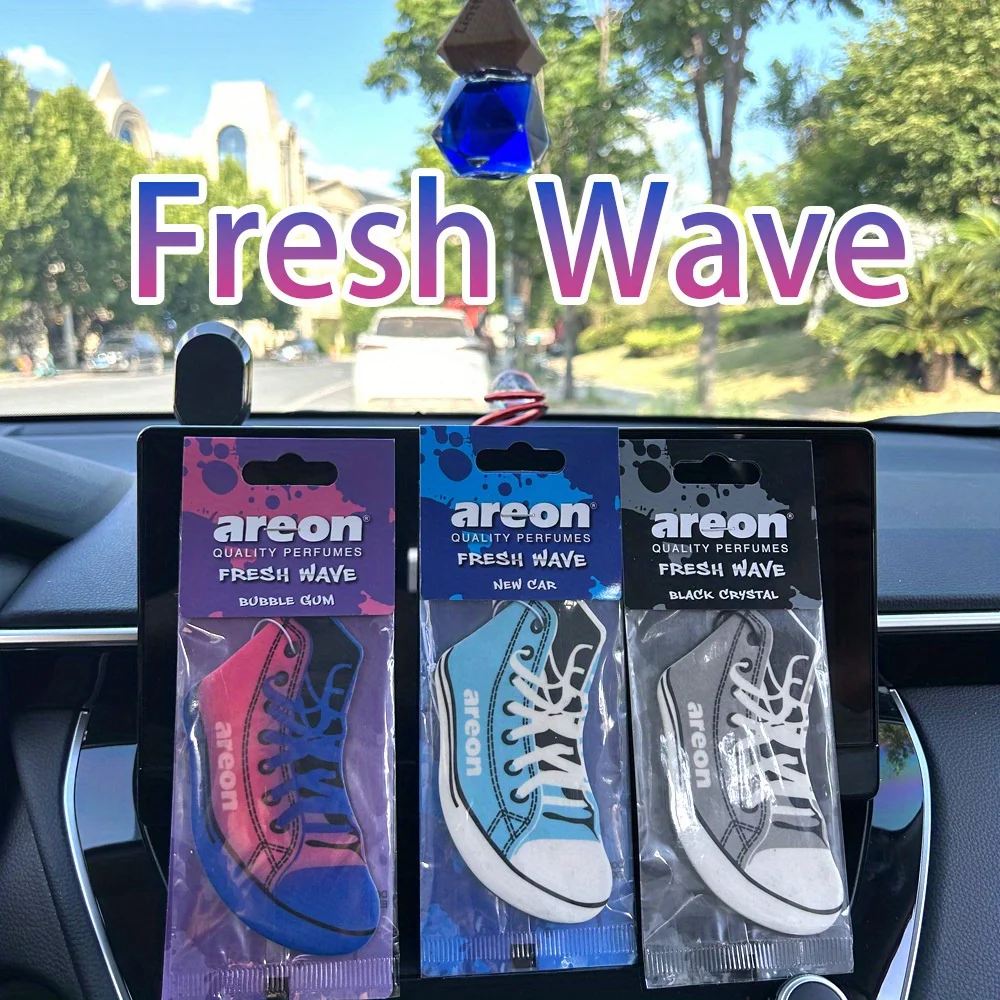 Premium Shoe-Shaped Car Air Freshener - 6 Unique Scents (New Car/Bubble Gum/Black Crystal) | Long-Lasting 60-Day Fragrance