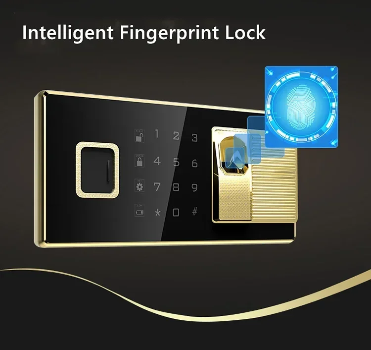 New Large Digital Deposit Cash Money Cash Jewelry Security  Password Fingerprint Lock Safe Deposit Box