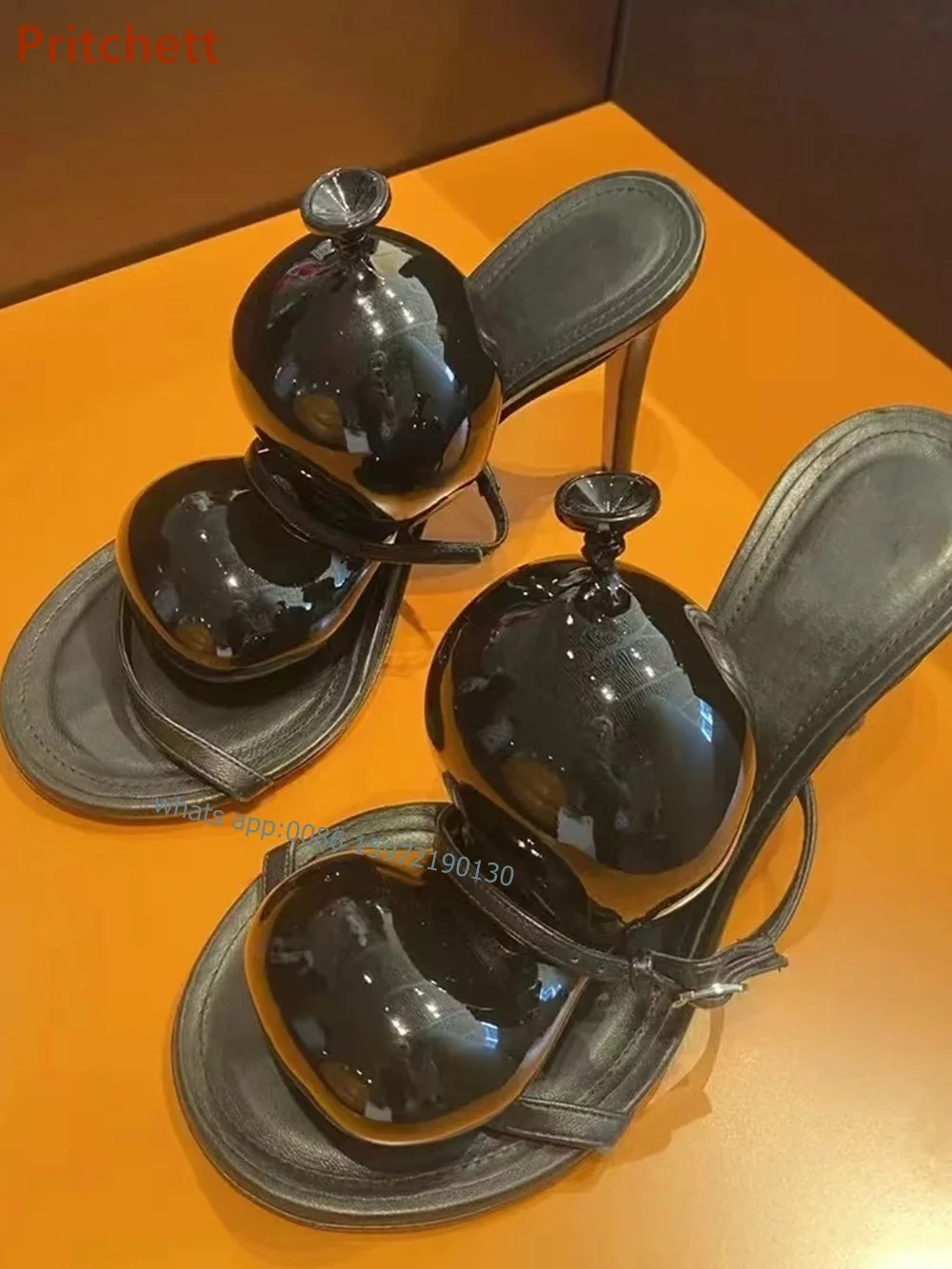 Round Toe Crushed Balloon Pumps Buckle strap Thin Heels Women's Shoes  Straight Strap Stiletto Shoes Novel Design Summer Sexy