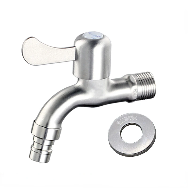 

304 stainless steel faucet washing machine faucet lengthened quick-opening faucet household DN15 single cold