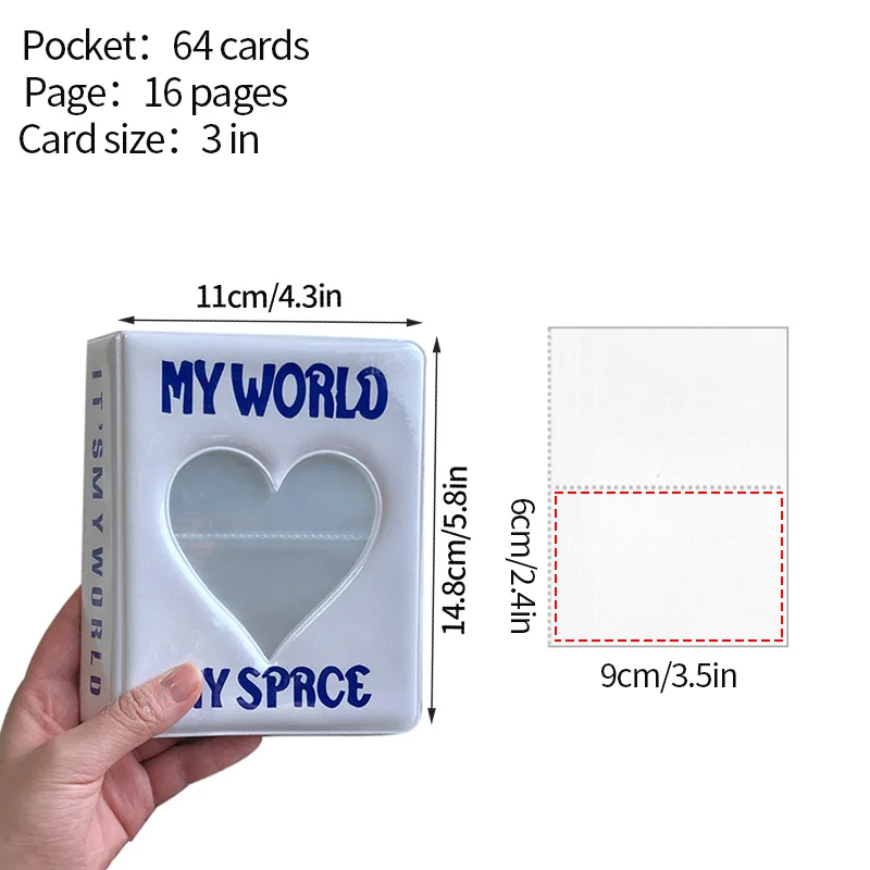 64 Pockets Mini Photo Album Heart Transparent Photocard Holder Mini Photo Album Storage Collect Book Name Card Album From Photo