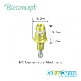 NC Cementable Abutment, D5.0, GH 1, AH 5.5 (131150)