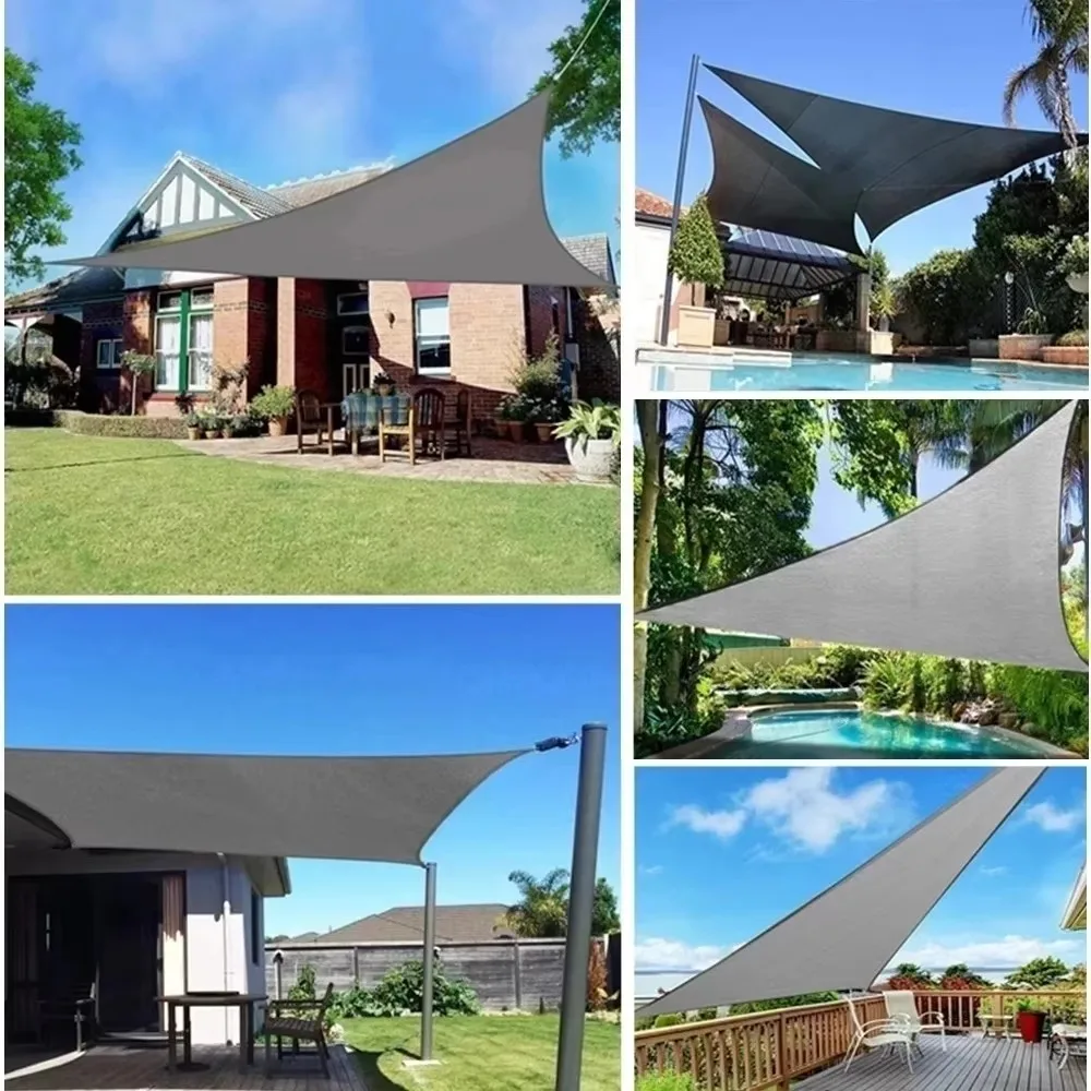 Multi-größe Dreieck Sonnenschutz Segel Wasserdichte Outdoor Garten Terrasse Party Sonnenschutz Awing Sonnendach Für Strand Camping Pool – Detail 6