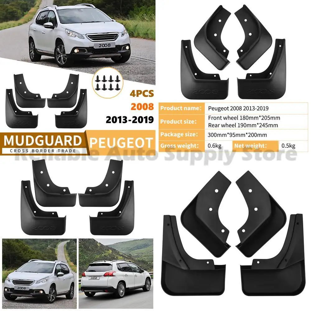 

For Peugeot 2008 2013-2019 Front and Rear Mudguard Rubber Car Accessories Top Quality Best Seller Durable Design Perfect Fit