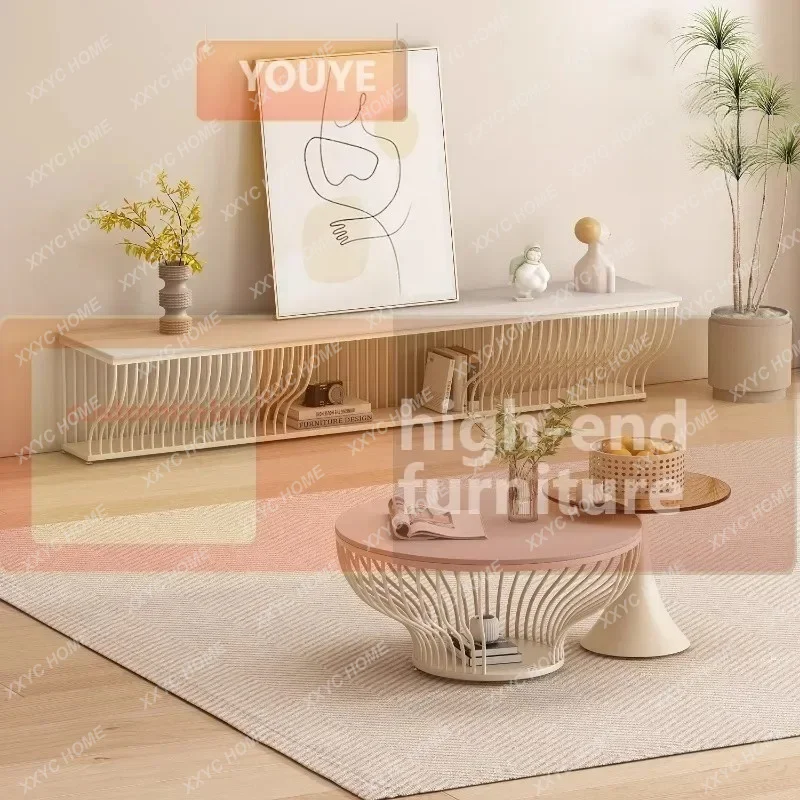 Round Adjustable Side Table Unique Luxury Decoration Living Room Cheap Modern Coffee Table Kaffee Tische Home Furn