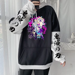 Rengoku Kyoujuro Demon Slayer Manga Bluzy Kimetsu no Yaiba Mężczyźni Kobiety Długi rękaw Streetwear Plus Size Zimowa Ciepła Bluza