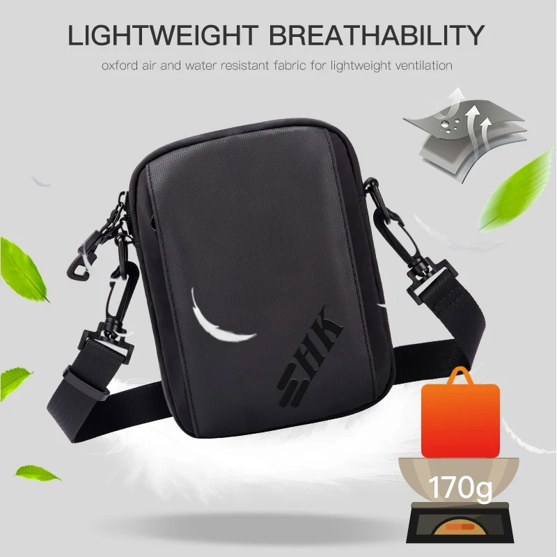Obrázek 6: HK ležérní crossbody brašna pánské bedra brašna malý závěs komora brašna vodotěsný náprsní taška telefon pouch cestovní denně messenge brašna pro muži