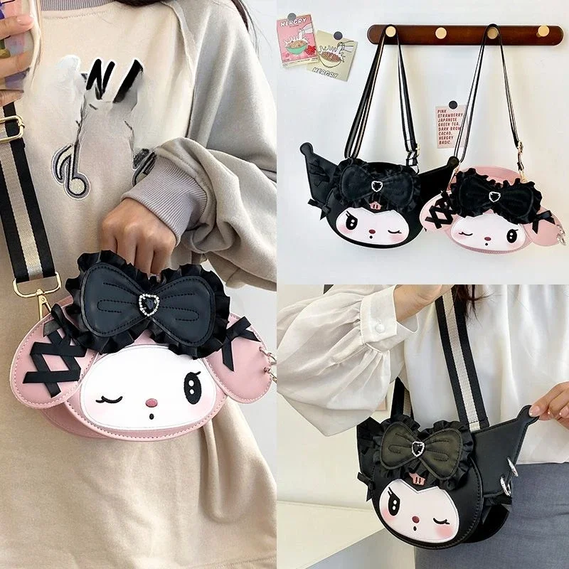 Miniso Sanrio cartoon anime characters cute kawaii My Melody small bag high-looking ins kuromi plush crossbody bag new wholesale