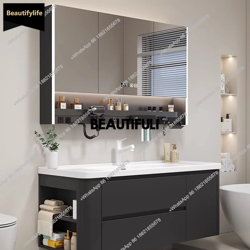 B567 Stainless Storage Bathroom Cabinets Toilet Vintage Vanity White Bathroom Cabinets Mirrors Shower Mueble Organizador Furnitu