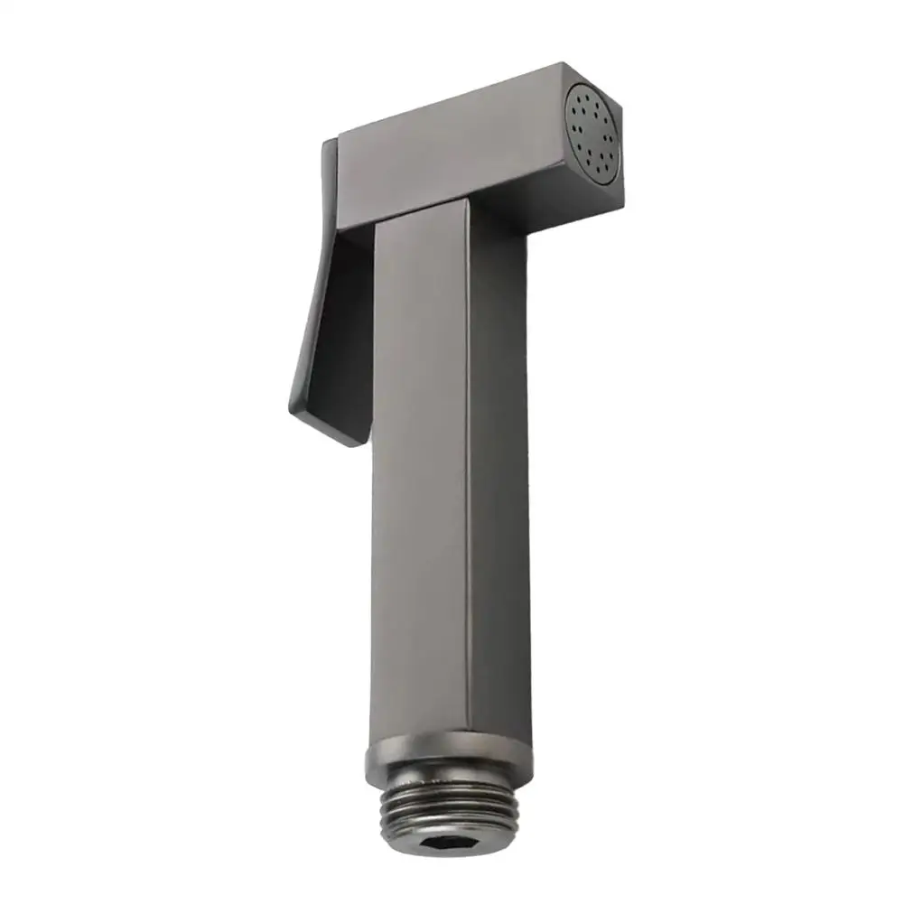 

Home Bathroom High-Pressure Sprayer Ergonomic Handle Versatile Cleaning Toilet Sprayer Gold Square Nozzle Design