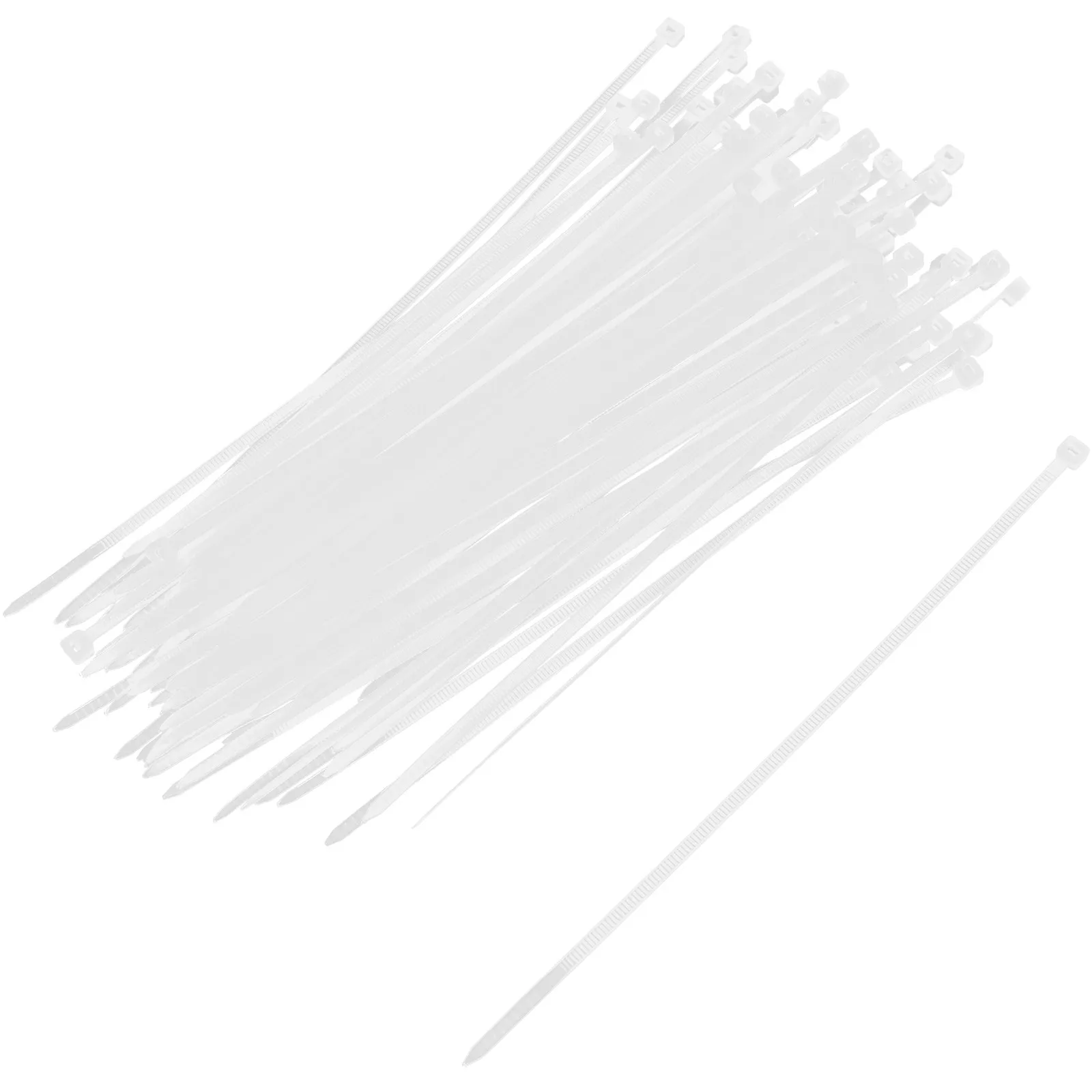 300pcs White Nylon Cable Ties – Self-Locking Zip Ties for Wire Management, Home Office, Garden & Workshop