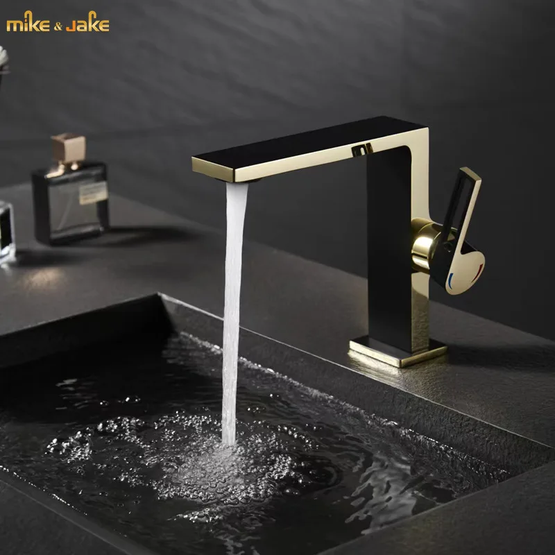 

Bathroom gold black brass faucet basin sink hot and cold mixer tap bathroom black faucet crane gray tap single handle tap