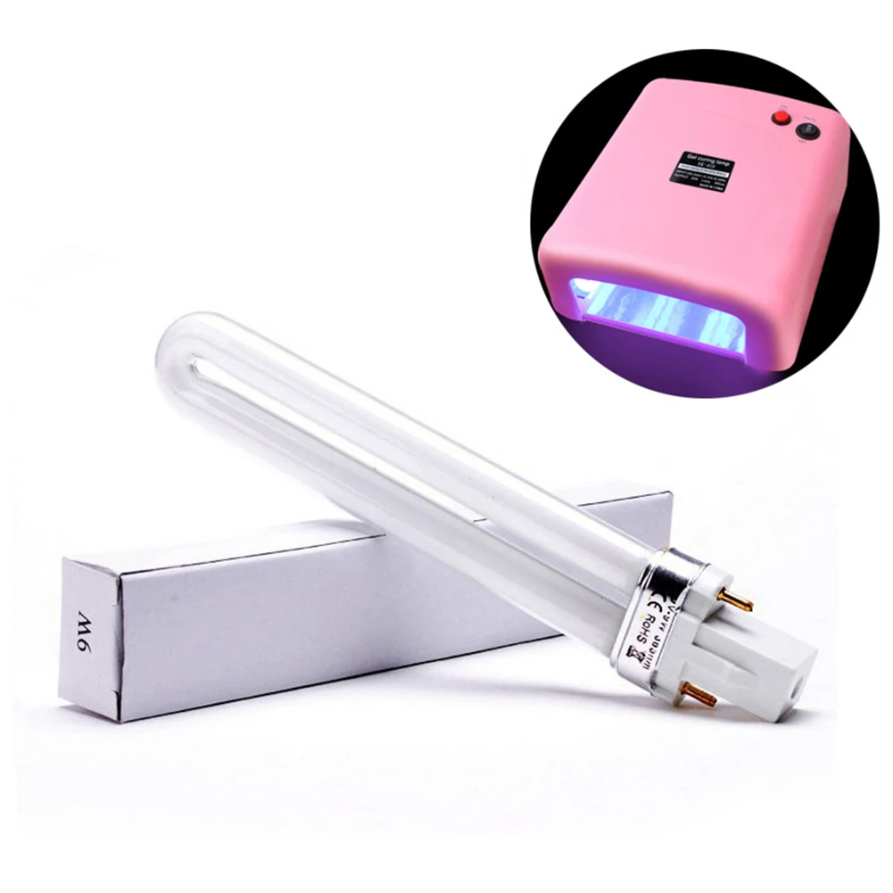 9W elektronische lichtbuizen Energiebesparende U-vorm Fototherapie UV-lampbuis Manicure Droger Accessoires voor Nail Art Polish Curing