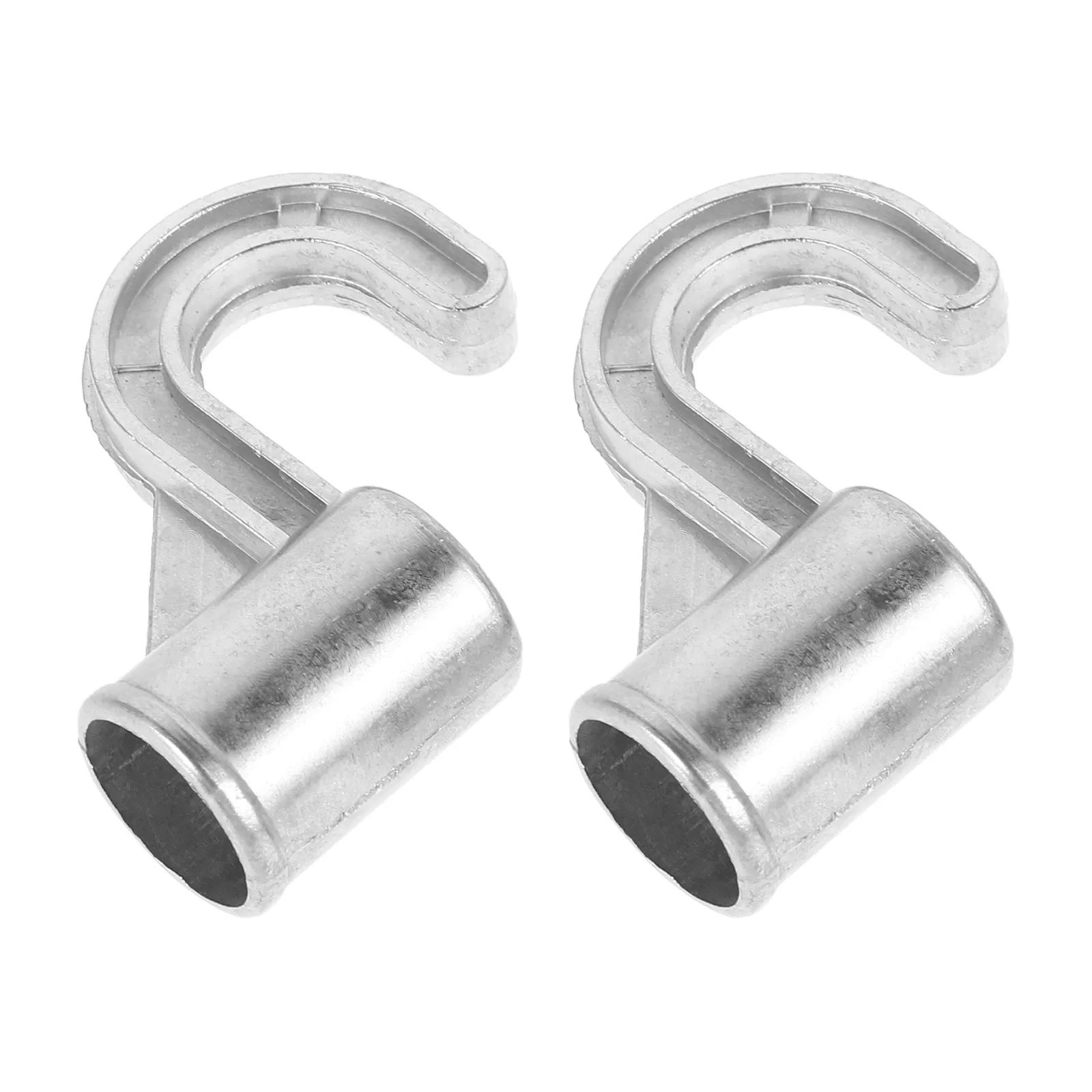 2Pcs Thickened Aluminum Alloy Over Cabinet Door Hooks Under Cabinet Hooks Closet Rod Hangers Multi Purpose Heavy Load Clothes