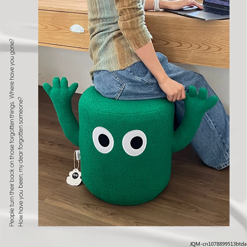 New Original Hand-raising Little Monster Single Cashmere Sofa Stool Bedroom Dressing Table Coffee Table Niche Cute Home Gift