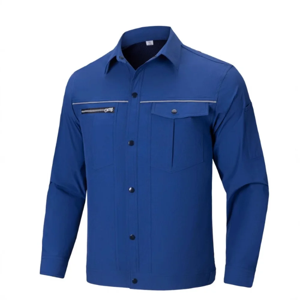 

Men's Pure Cotton Work Clothes, Factory Clothes, Wear-Resistant Work Clothes,Engineering Gardening Work Labor Insurance Clothes