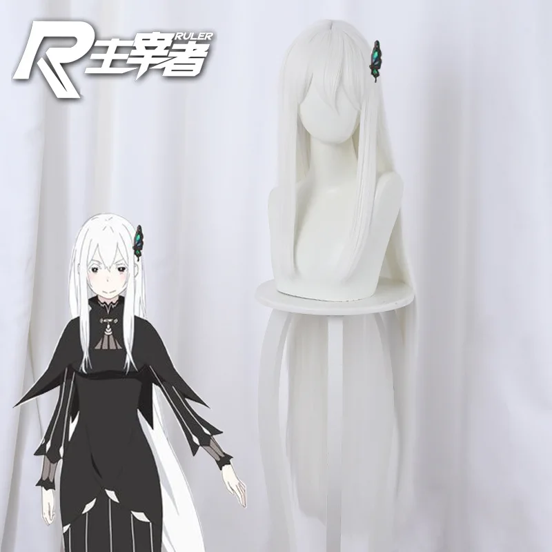 

Echidna Cosplay Wigs RE: ZERO Starting Life in Another World Boku 110cm White Long Straight Hair