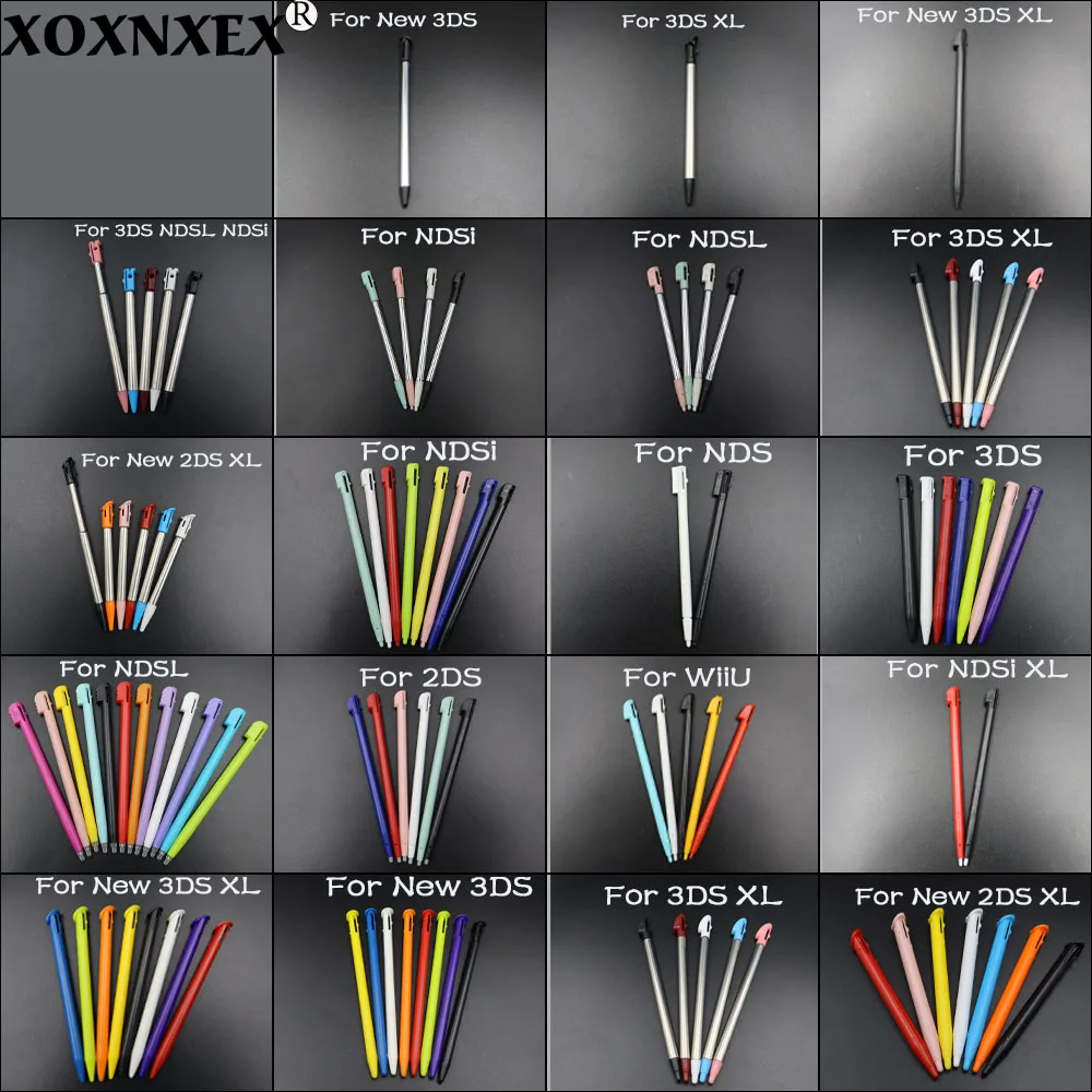 1 ชุดพลาสติกและโลหะหน้าจอสัมผัสปากกาStylusเกมคอนโซลปากกาสําหรับNDSL NDSi NDS WIIU 2DS 3DS XL LLใหม่ 3DSXL LLใหม่ 2DSXL