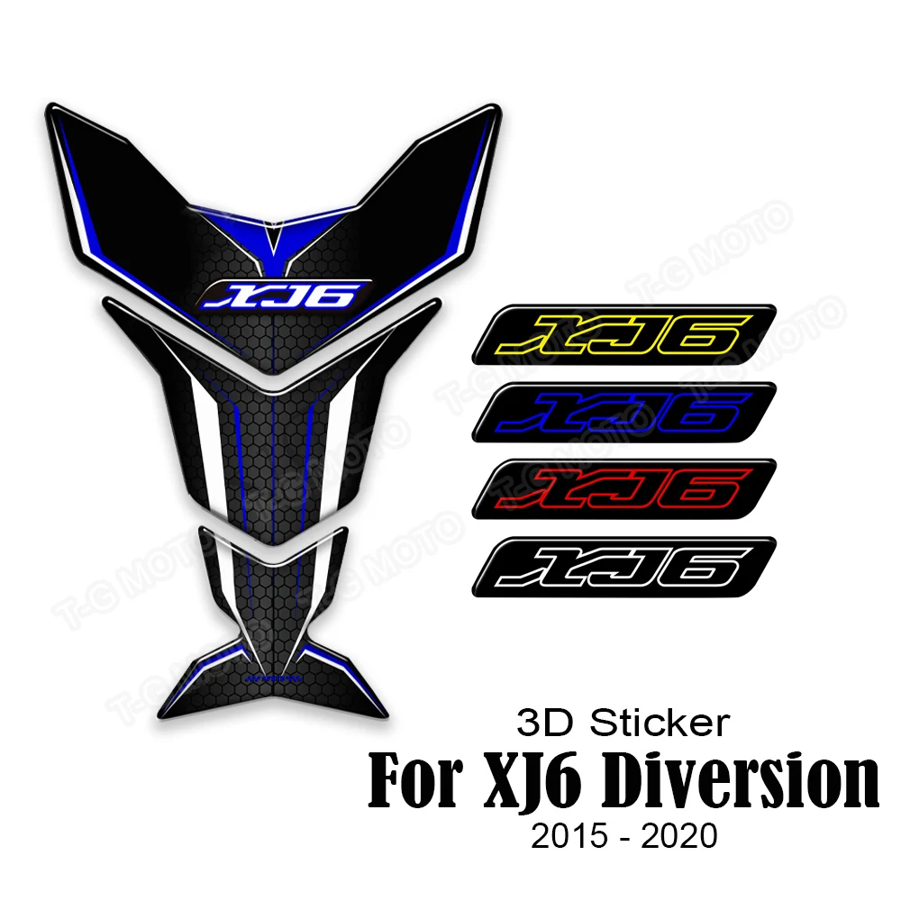 

For Yamaha XJ6 Diversion Motorcycle Stickers Fuel Oil Knee Tank Pad Protector Decal Kit 2015 2016 2017 2018 2019 2020 ﻿