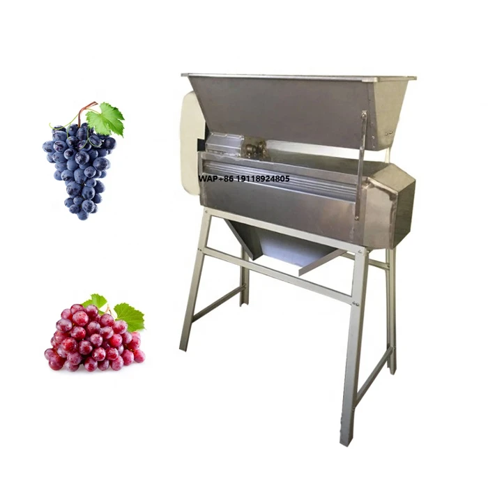 All in One Grape Cherry Strawberry Crusher Grape De-stemming and Crushing Machine Grape Pulp Extracting Machine
