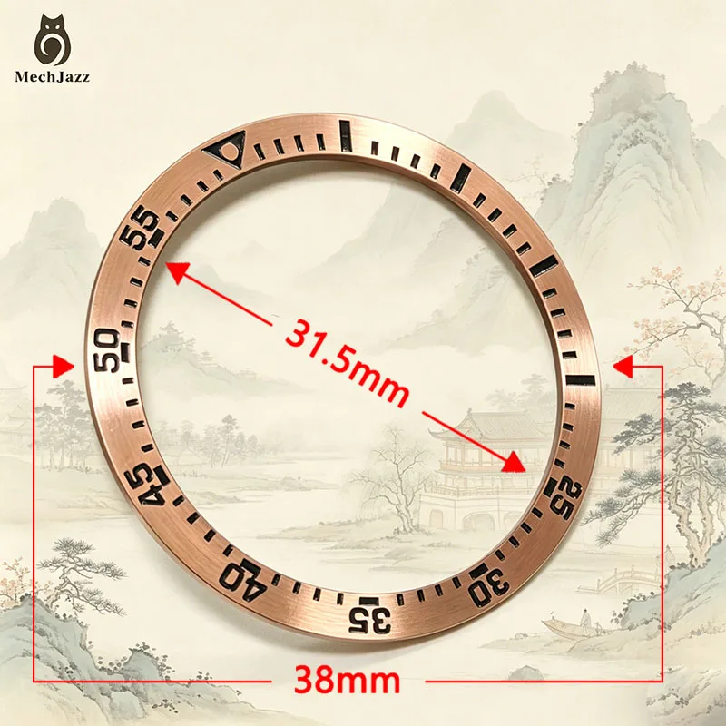 Stainless Steel Bezel Insert Modified Scale Ring Replacement Parts for Seiko SKX013 Dive Watch,OD 38mm ID 31.5mm Thickness 1.1mm