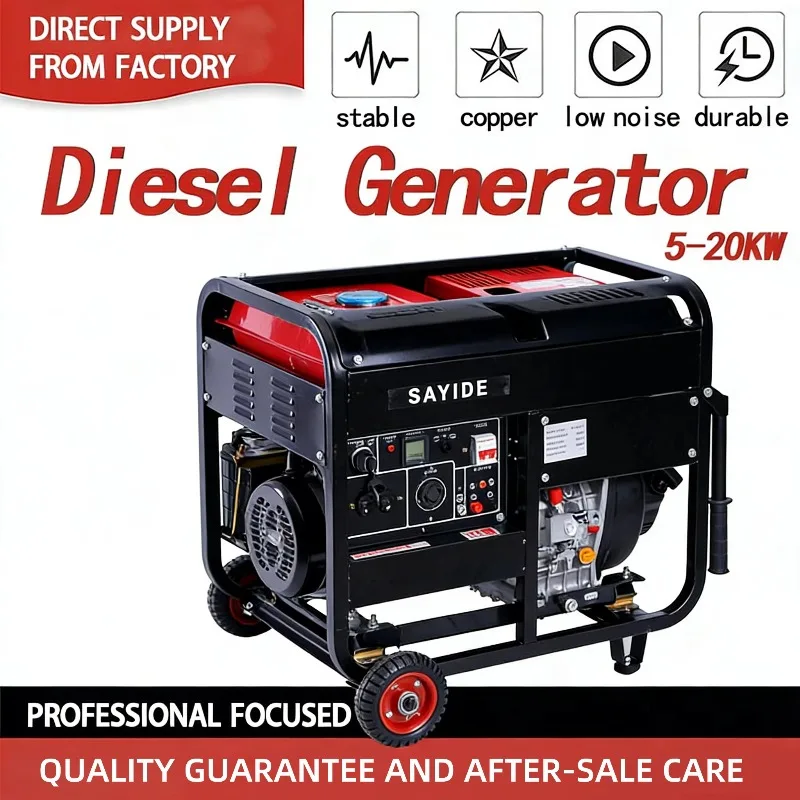 [Hot Sale] 20kVA 3.5kW High Efficiency Long Runtime Electric Start Open Frame Silent  Generator Remote Control For Constru