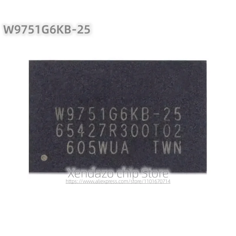 5pcs/lot W9751G6KB-25 WBGA-84 package Original genuine 512Mbit RAM Memory chip