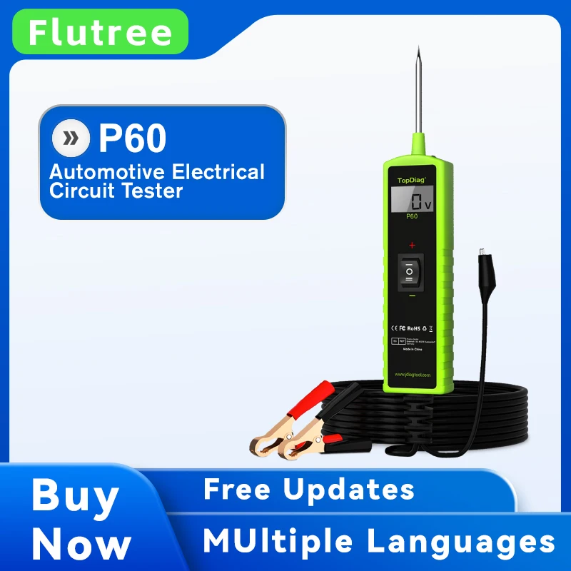 P60 Automotive Circuit Tester:For Testing AC/DC Voltage (6-30V),Finding Short Circuits,Activating Components and Continuity Test