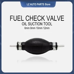 Hand Fuel Pump Line Rubber, Aluminum Hand Primer Bulb Diesel Oil Transfer Petrol for Car Boat, Marine Outboard 6mm 8mm 10mm 12mm