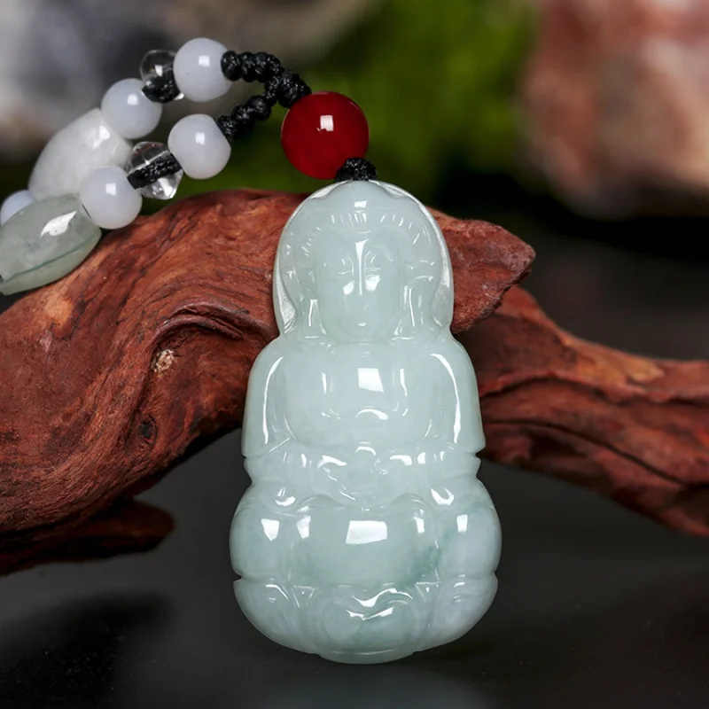 Wholesale Natural a-Level Goddess Avalokitesvara Buddha Male Pendant Jade Ne