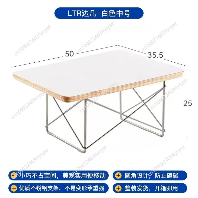 Household Small Table Living Room Antique Side Table White Coffee  Ins Scandinavian Small Household Sofa Corner Table