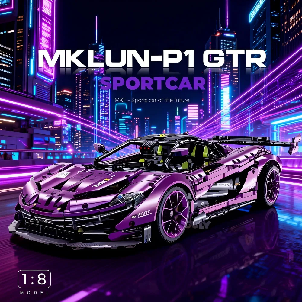 

IN STOCK 10617 3568pcs Technical Sports Car Building Blocks Model MOC P1 makalun Racing Car Bricks Toys for Boys Puzzle Gift Set