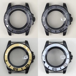 40mm Black Stainless Steel Men's Watch Case For Seiko NH35 NH34 NH36 NH38 Miyota 8215 ETA 2824 Movement 28.5mm Dial Yacht-Master