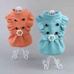 Spring Pet Clothes Dog Princess Dress Coat Cat Costume Autumn Summer Overcoat For Small Medium Dog Cat Clothes with Waistband