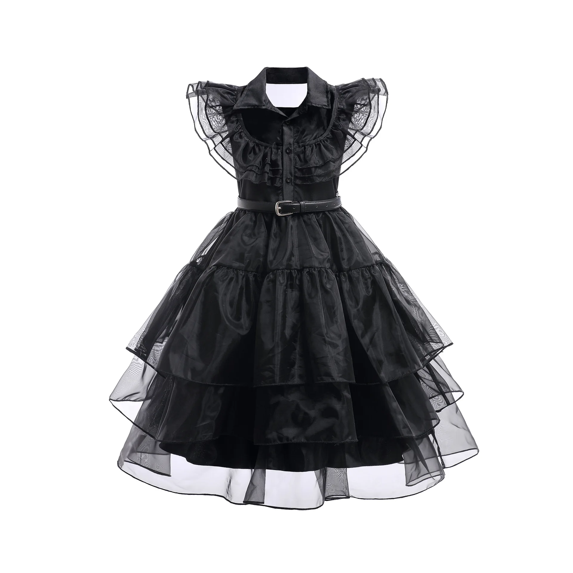 Film Hochzeit Addams Kostüm für Mädchen 3-12 Jahre Gothic Winde Hochzeit Cosplay Kostüm für Kinder Halloween Party kleid