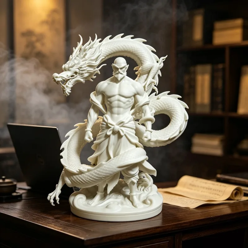 Hand printed 3D Arhat Statue of the Eighteenth Dragon Subduing Dragon Mythology Desktop Decoration Home Decoration Gift