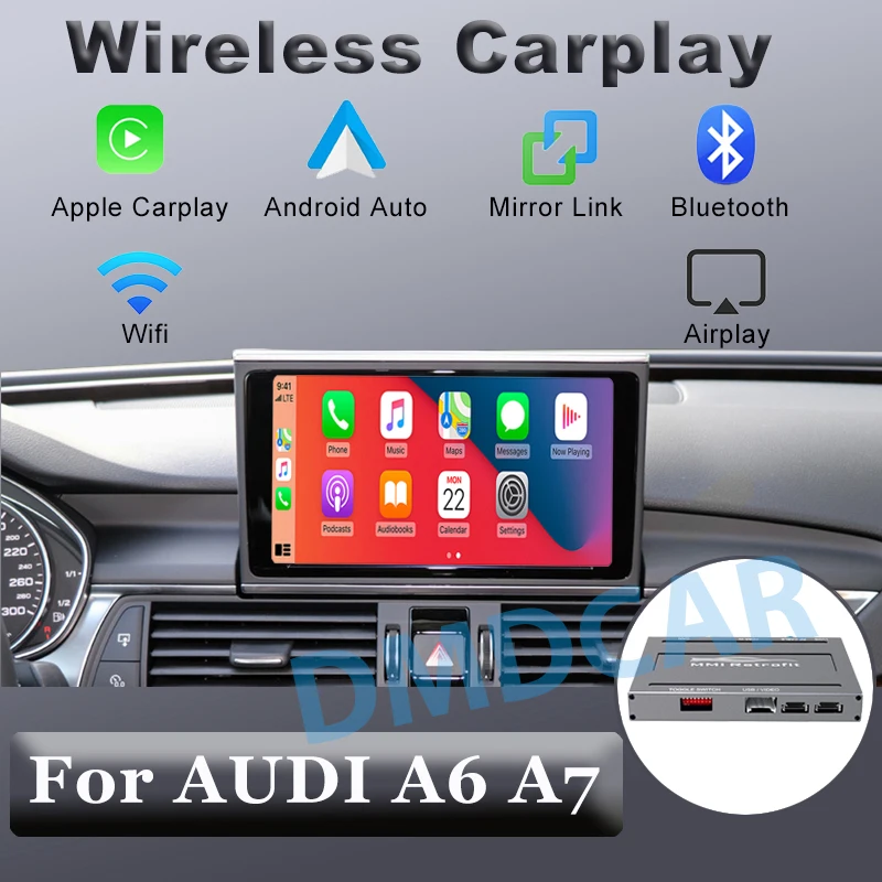 Wireless Carplay MMI Android auto Interface box For AUDI A6 A7 Original Screen Support Mirror Link Aftermarket Camera