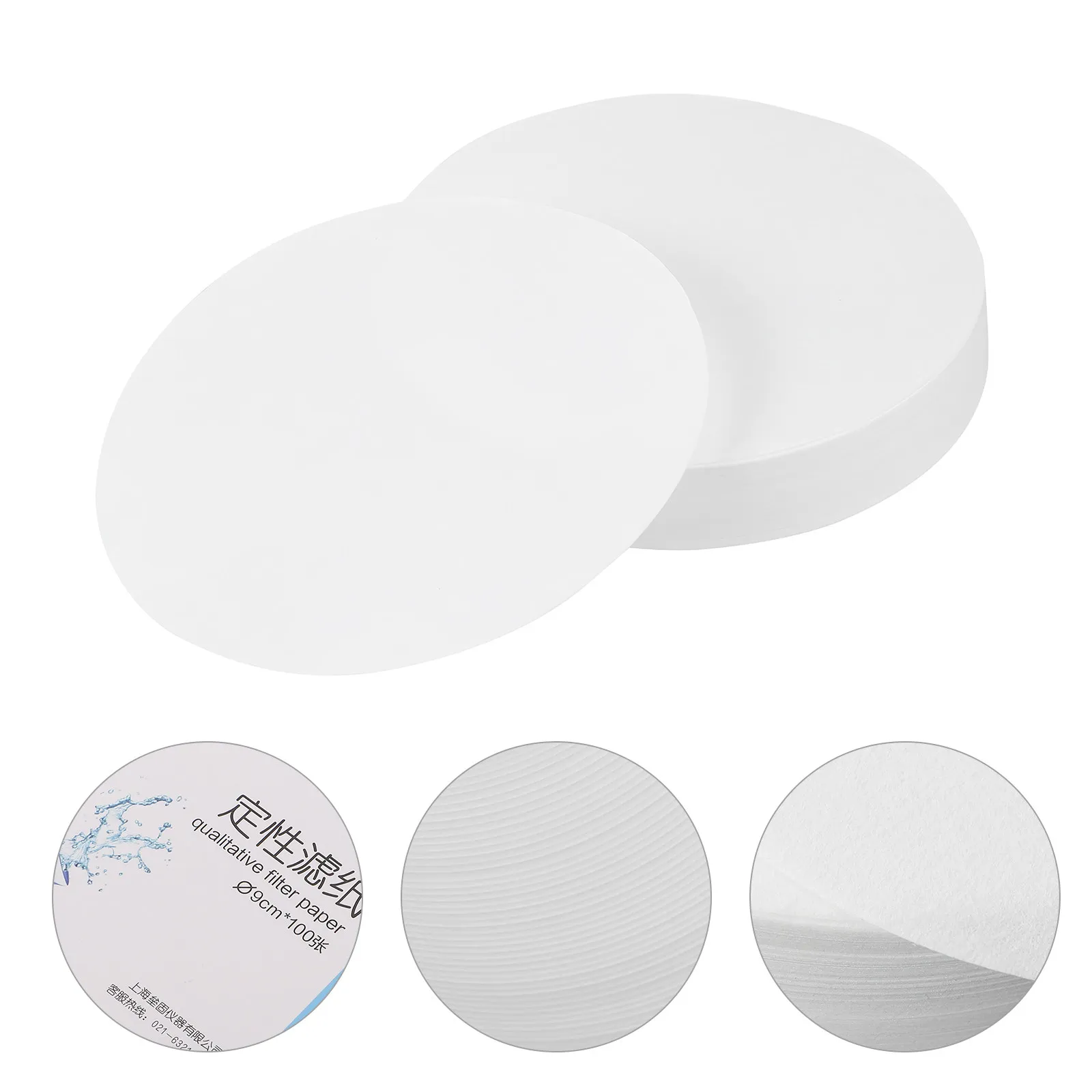 

200 шт. Круглой фильтровальной бумаги средней скорости для химических экспериментов, анализа воды в котлах, использования с воронкой Бюхнера, для лабораторий